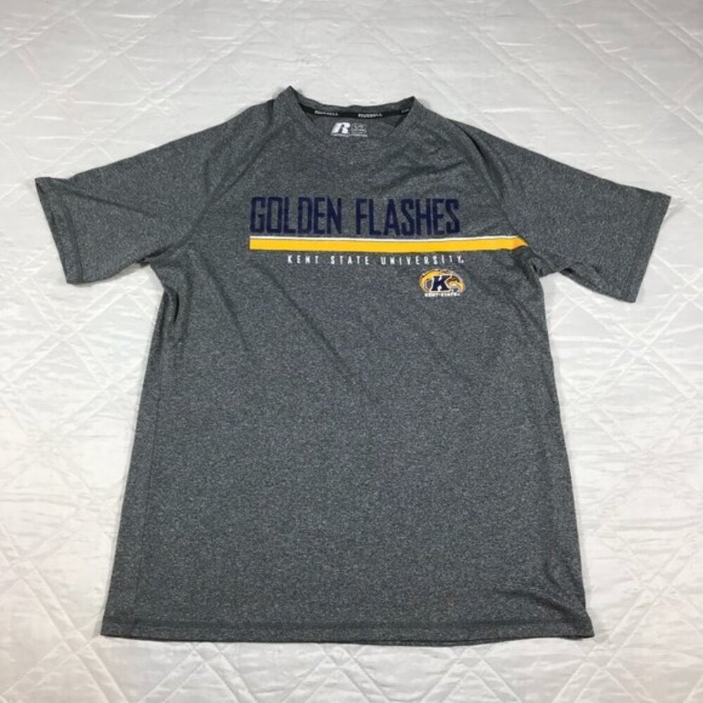 Kent StateUniversity Golden Flashes gray Russell T shirt Large